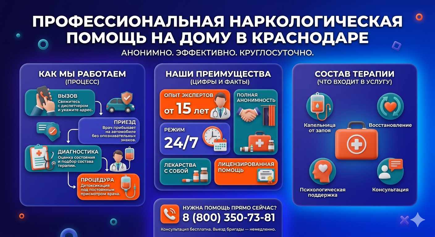 Инфографика о принципах лечения алкоголизма на дому в Лукоянове: этапы вызова нарколога, преимущества анонимной детоксикации и состав медицинской помощи.